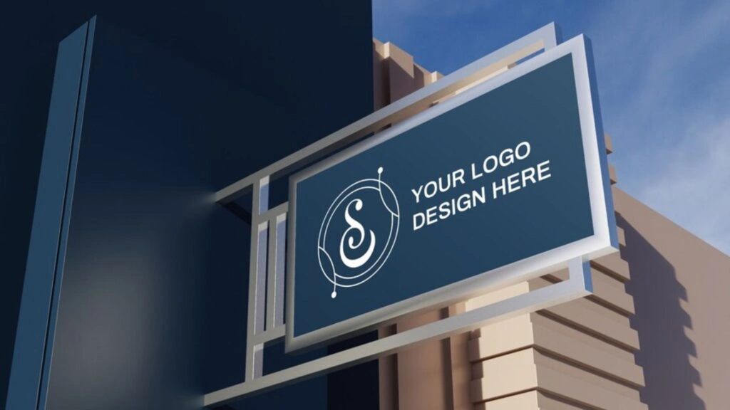  A modern office sign board in Dubai featuring a sleek design with company branding.